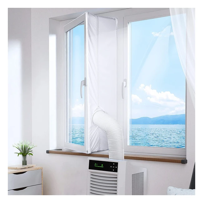 Waterproof White Window Seal for Portable Air Conditioners - Stop Hot Air Save 