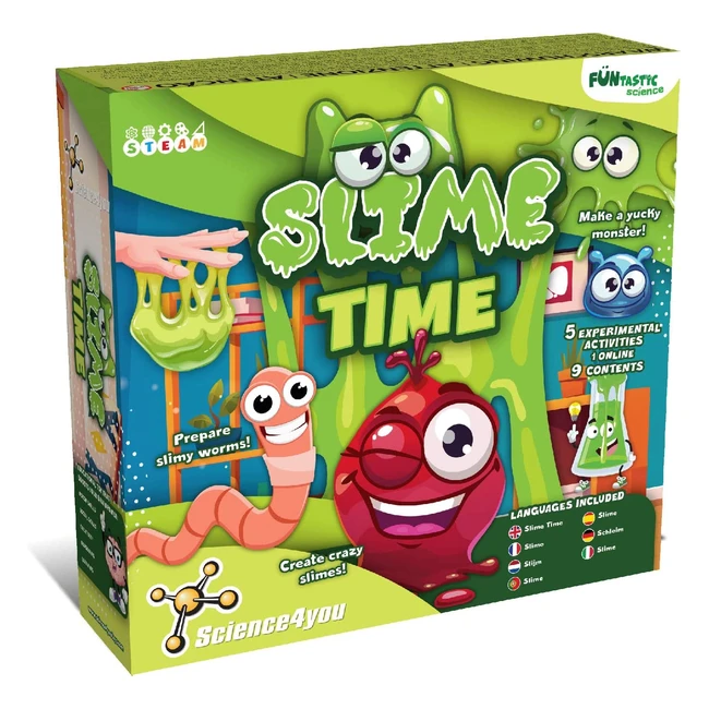Kit Fabrique de Slime Science4you - Faites votre Slime Fluffy et Activités Manuelles avec Slime - Jouet Educatif Scientifique pour Enfants 7-12 Ans