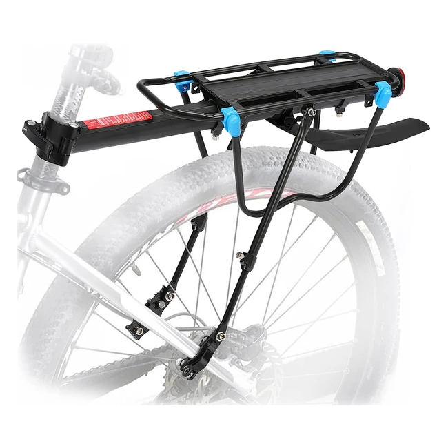 Porte-bagage vélo arrière Maikehigh 50kg réglable avec réflecteur et aile pour cyclisme et cargaison