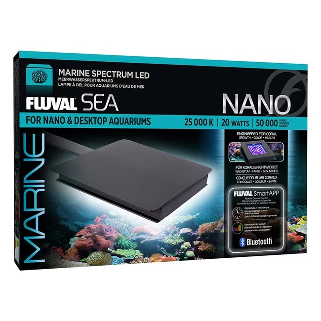 Fluval Nano Marine LED 20W pour aquariums - Contrle Bluetooth programmation 2
