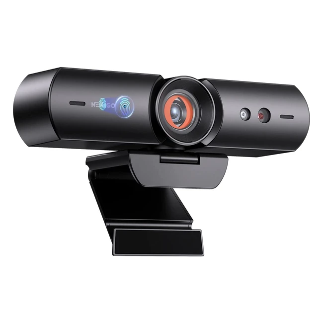 Nexigo Hellocam 1080p Webcam with Windows Hello, Auto Privacy Shutter, Facial Enhancement, and Noise-Canceling Microphone