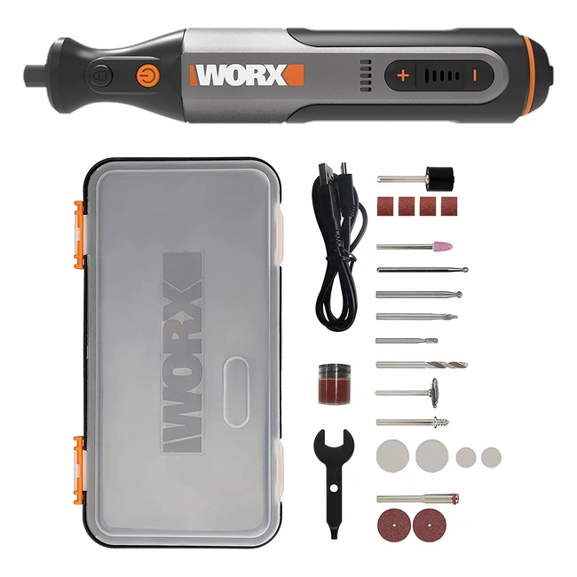 Mini amoladora inalmbrica Worx WX106 carga USB control de velocidad variable