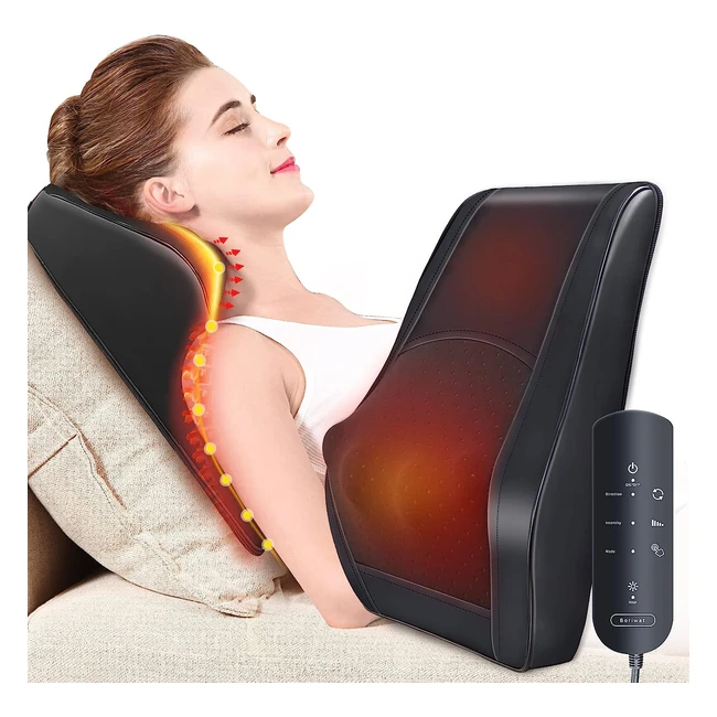 Omassa Shiatsu-Massagegerät für Nacken, Rücken und Schultern mit Wärme und 3D-Massageköpfen - Schmerzlinderung und Entspannung