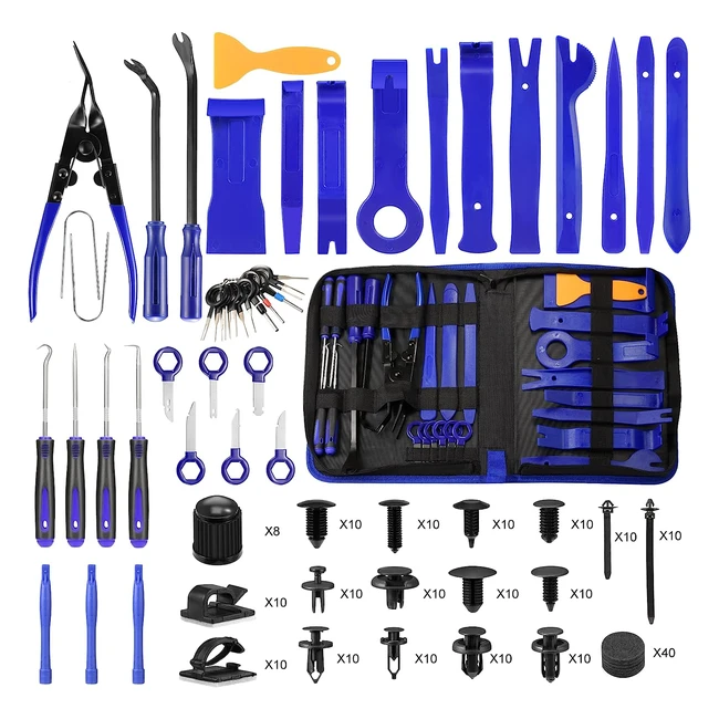 Eaukar Car Disassembly Tools - 250 Pieces for Easy Vehicle Trim Removal and Repa