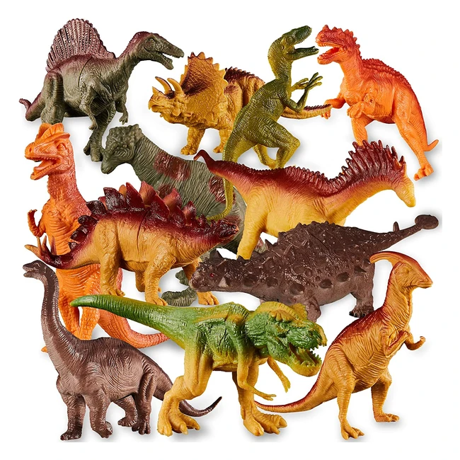 Juguetes de Dinosaurios Realistas - 12 Piezas para Niños y Niñas de 3 a 6 Años