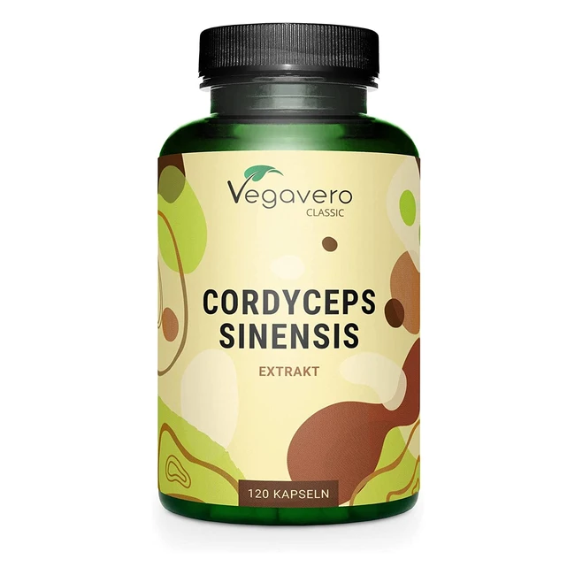 Cordyceps Sinensis CS4 Vegavero - 120 gélules vegan, 650mg d'extrait 10:1, 40% polysaccharides