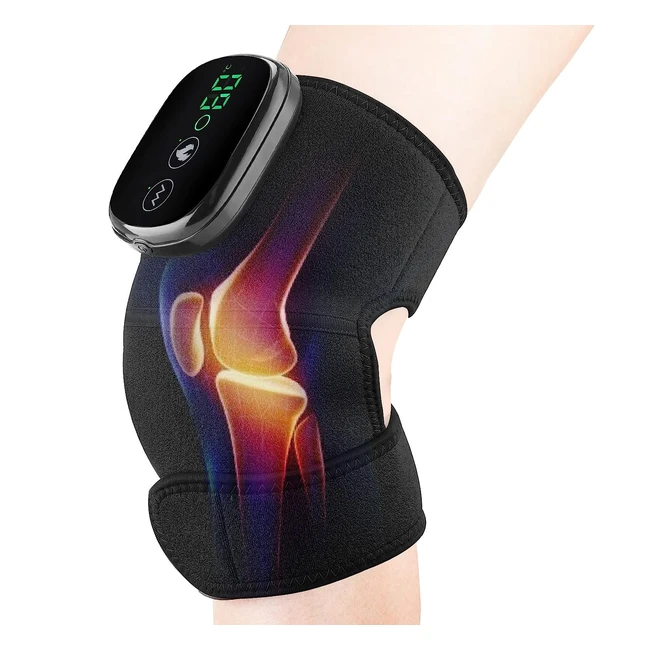 Moajaza Heated Knee Massager - 3 Intensity Levels, Cordless, 3-in-1 Massager