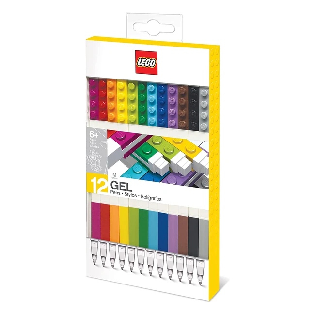 Lot de 12 stylos gel LEGO dessins animés - Multicolore - 4x1 - 0,7mm