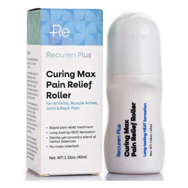 Recuren Plus Curing Max Pain Relief Roller - All-Natural Herbal Ingredients for 