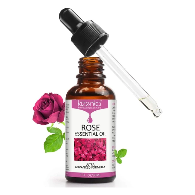 Olio Essenziale di Rosa per Viso e Corpo con Vitamine e Acido Ialuronico - Anti-Invecchiamento e Aromaterapia