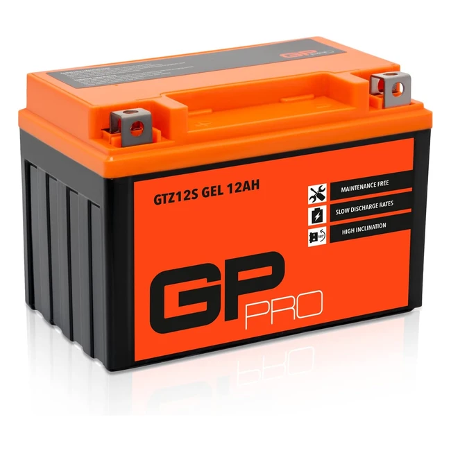 Batteria di avviamento GPPro GTZ12S 12V 11Ah compatibile con YTZ12S e YTZ14S - s