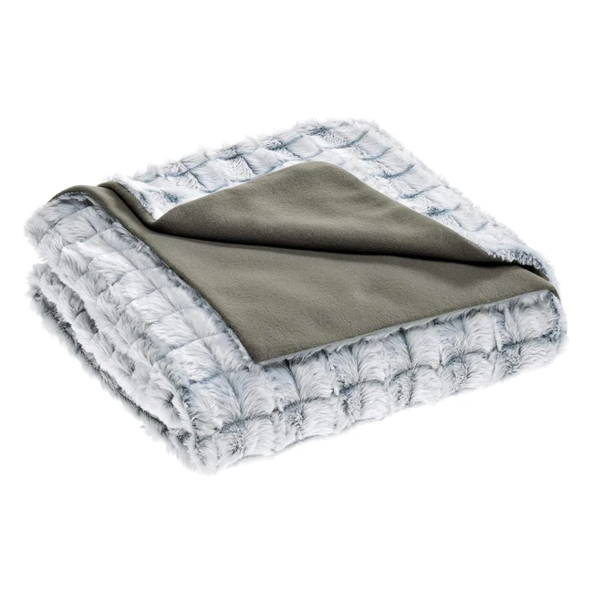 Aquatextil Ottawa Arctic Masha - Sherpa Fleece Bedspread & Blanket, Melangelook, Antistatic, OEKO-TEX Standard 100