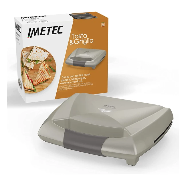 Tostador Imetec XL con placas acanaladas y antiadherentes - 800W