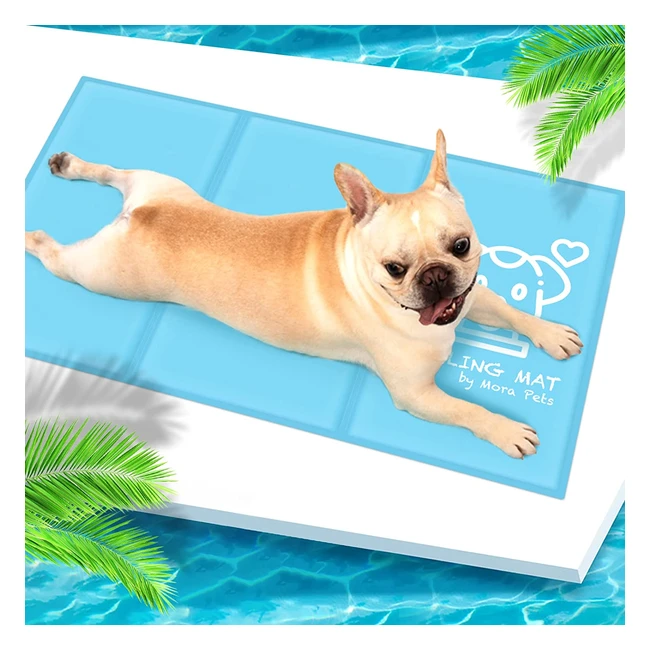Mora Pets Dog Cooling Mat - Non-Toxic Gel Self Cooling Bed Pad - Keep Your Dog Cool in Summer - Large 90 x 50cm