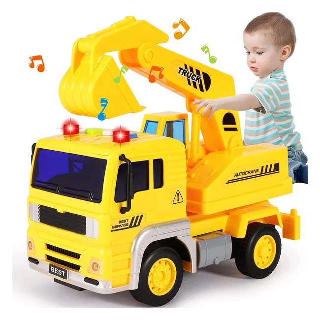Excavadora de juguete Hersity con luces y sonidos - Regalo para nios de 3 a 5 