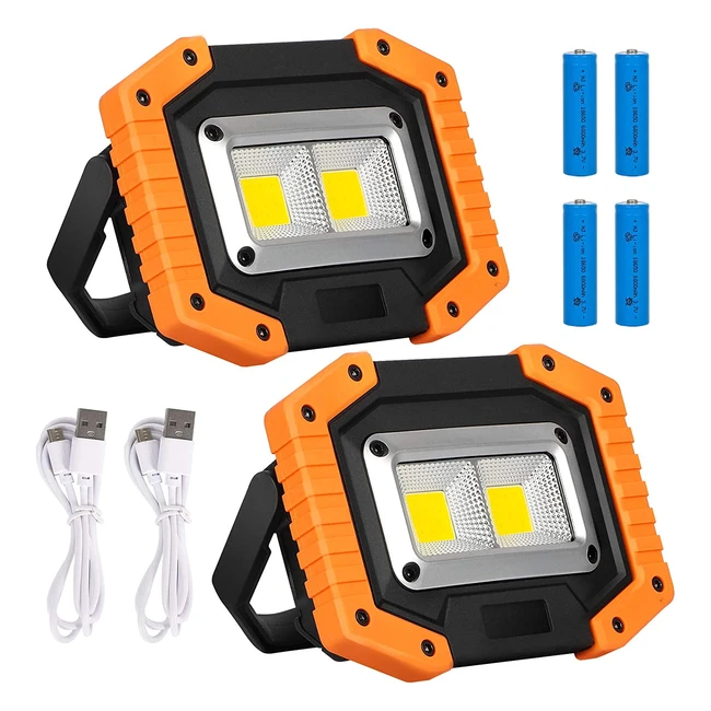 Foco LED recargable por USB de 30W, resistente al agua, para camping y pesca - Lyneun