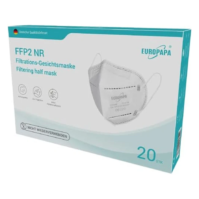 Europapa FFP2 Maske EA1688 - 5 Lagen Filterschicht - EN149:2001+A1:2009 - Mundschutzmaske