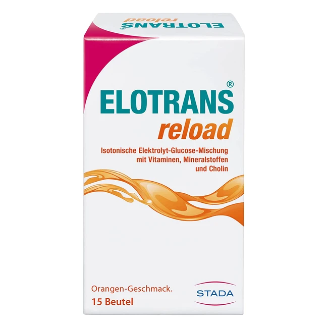 Elotrans Reload Isotonisches Elektrolyt-Glukose-Präparat mit Magnesium, Kalium, Chlorid, Cholin und B-Vitaminen - 1x15 Beutel