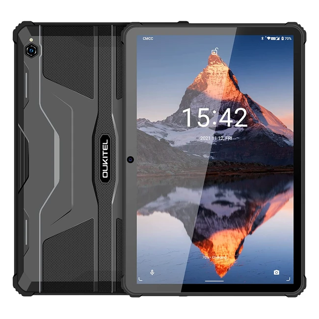 Oukitel RT1 2022 Outdoor Tablet - 10,1 Zoll FHD - 10000mAh Akku - 128GB erweiterbar - Octacore-Prozessor - IP68 wasserdicht - Dual-SIM 4G LTE 5G WiFi - Face ID