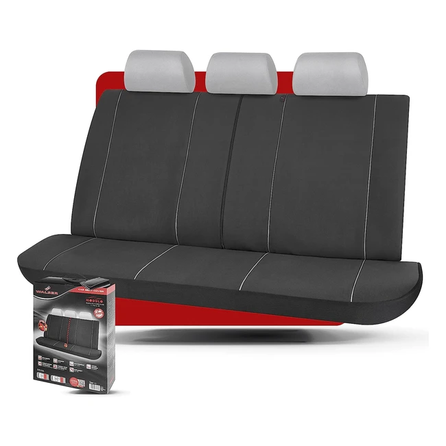 Walser Modulo Autositzbezug für Rücksitzbank - 3-teilig - Universelle Passform - Waschbar - Farbecht - Seitenairbag geeignet