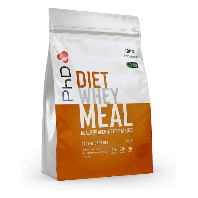 PHD Nutrition Diet Whey Meal - Sostituto Pasto Gusto Caramello Salato - 770g