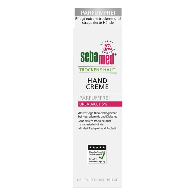 Crème pour les mains Sebamed Urea Akut 5 - Nourrit et répare les mains sèches et abîmées - 75 ml