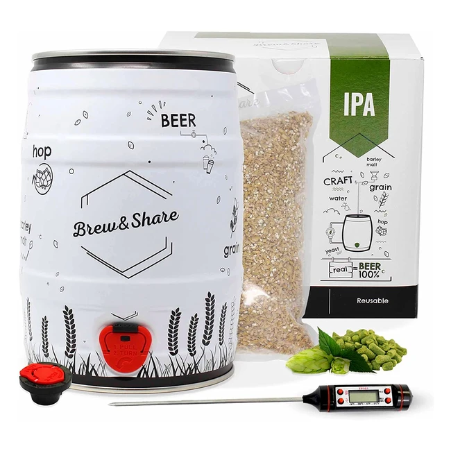 Kit para hacer cerveza IPA Brewshare - Elaboracin en 2 semanas con maltas y fe
