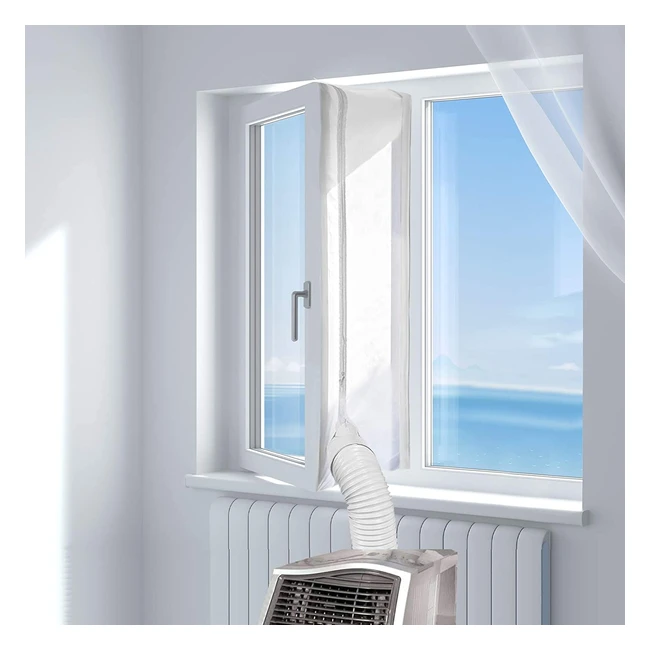Hoomee Fensterabdichtung für mobile Klimageräte - Einfache Montage, Energiesparend, Extra starker Reißverschluss - 300cm