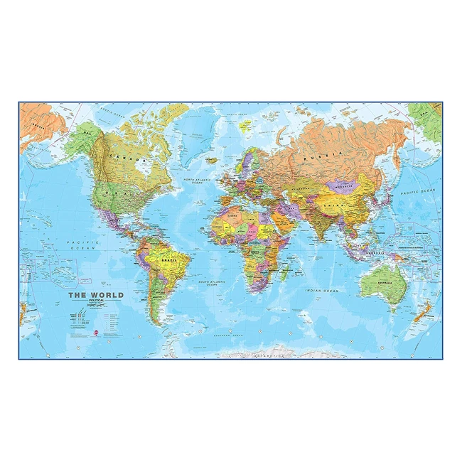Carte du monde politique XXL laminee - Maps International - 201 x 1165 cm