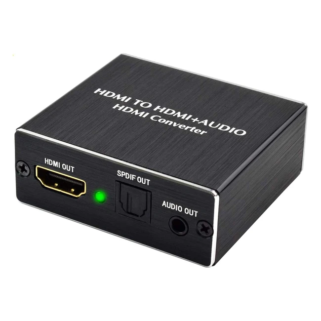 Extractor de Audio HDMI 4K - Salida de Audio Óptica SPDIF Toslink y Jack 3.5mm - Compatible con DTS-HD y Dolby TrueHD