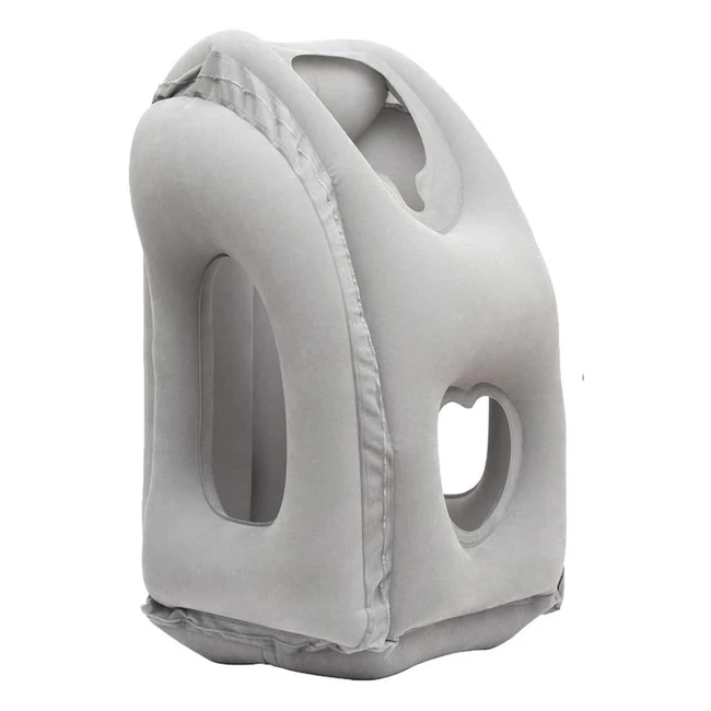 Airgoods Inflatable Travel Pillow - 3rd Gen Neck & Head Support, PVC Flocking, Easy Inflation, Versatile Design