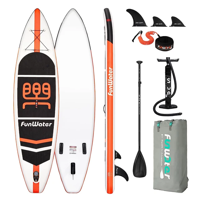Funwater Inflatable Standup Paddleboard - Complete Accessories - Up to 150kg Load Capacity