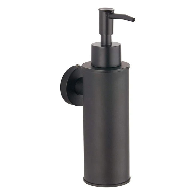 BGL Wall Mounted Soap Dispenser - 304 Stainless Steel, Round Black, Refillable, Multi-Purpose