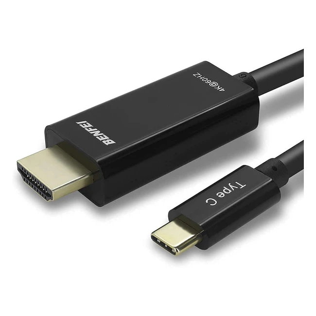 Cavo USB C a HDMI 4K60Hz Benfei Tipo C a HDMI 1.8m - Compatibile con Thunderbolt 3 per MacBook Pro 2019/2018/2017, MacBook Air, iPad Pro 2019, Samsung Galaxy S10/S9