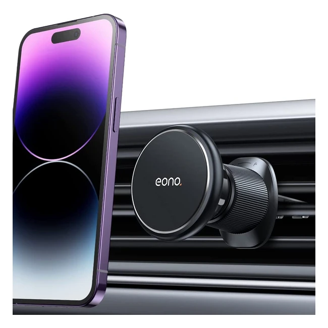 Eono Magnetic Car Phone Holder for iPhone 12, Samsung Galaxy S20 - Stable 360° Rotation