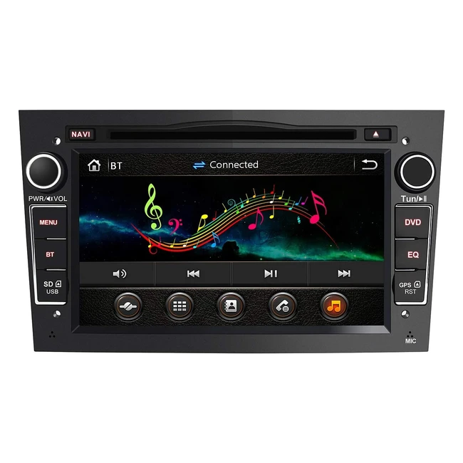 Radio Coche Awesafe 7'' Táctil 2 Din Opel con Bluetooth, GPS, FM, CD, DVD, USB, Mirrorlink y Aparcamiento - Negra