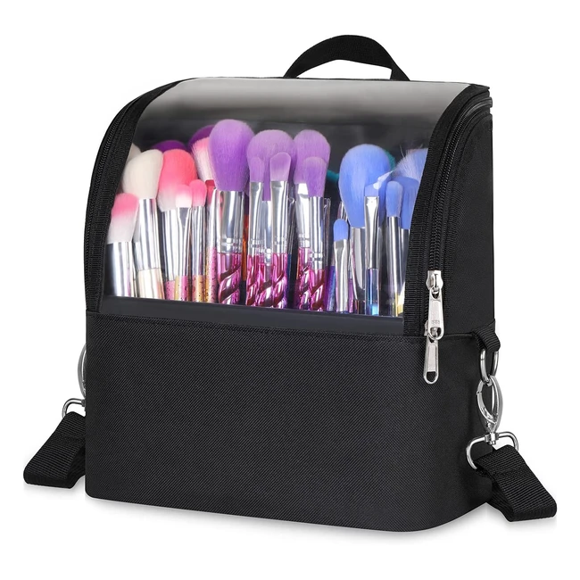 Hotrose Makeup Brush Bag Organizer - Professional Artist Brushes Travel Bag - Waterproof & Dustproof Brush Storage Pouch Case