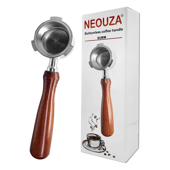 Neouza Espresso Bottomless Portafilter 51mm - Compatible with Delonghi - Premium