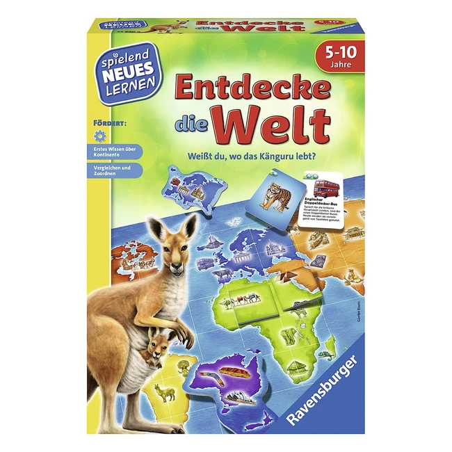 Gioco da tavolo educativo Ravensburger per bambini: scopri il mondo e trova il canguro! (#educativo #giochidatavolo #scoprilmondo)