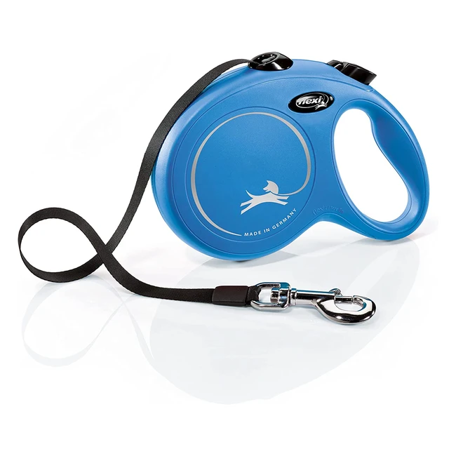 Flexi New Classic Tape Blue Large Retractable Dog Leash for Dogs up to 50kg -110