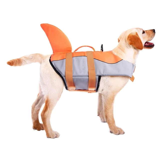 Chaleco salvavidas para perros Cittoile, resistente y reflectante para entrenar en piscinas, playas y canotaje. Con manija de rescate naranja. Tallas XS-XXL.