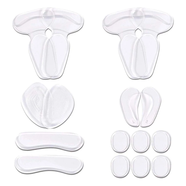 Almohadillas de talón de silicona URAQT para zapatos de tacón alto - Alivia dolor y protege contra ampollas (14pcs)