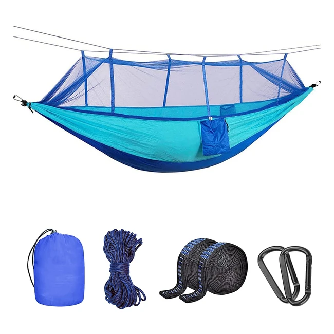 Amaca da campeggio Uplayteck con zanzariera ultra leggera e resistente in nylon da paracadute 210T - Capacità 300 kg