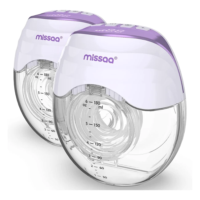 Tire-lait électrique portable Missaa léger et fin, 3 modes et 8 niveaux pour un allaitement efficace et sans douleur