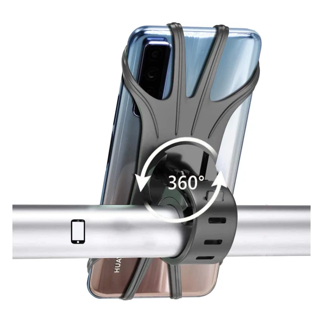 Support téléphone universel rotatif 360° en silicone pour vélo et moto - Zoéson