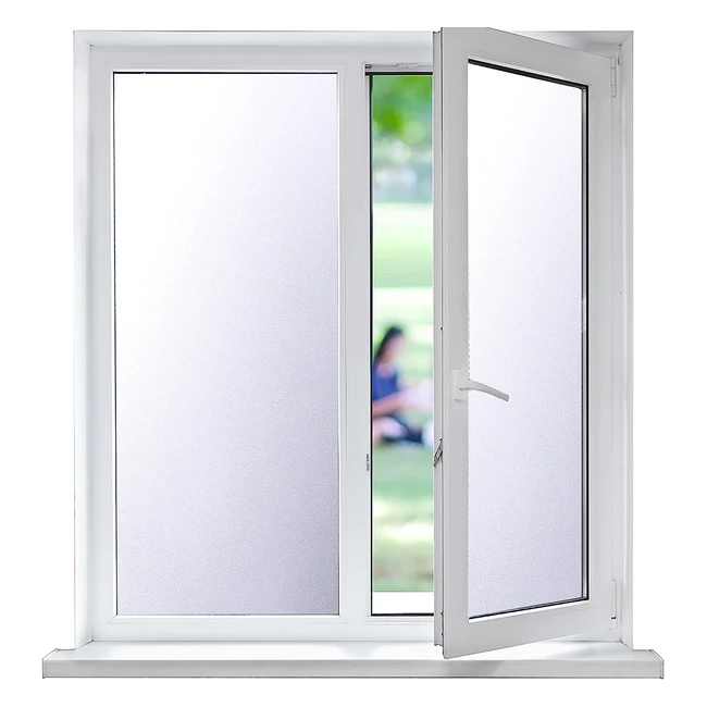 Funfox Fensterfolie - Blickdicht & Anti-UV - Milchglasfolie für Badzimmer - 90x200cm