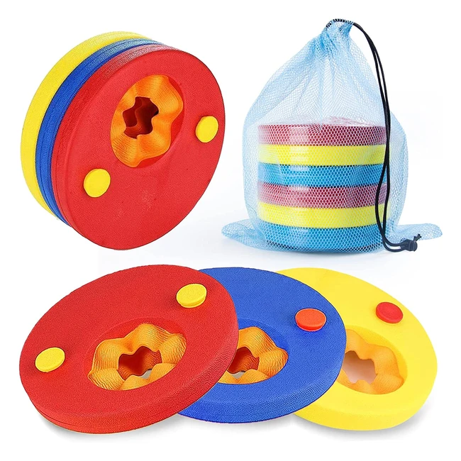 Zcoins Kids Float Discs - Learn to Swim Arm Bands (6pcs/set) - Ages 3-10