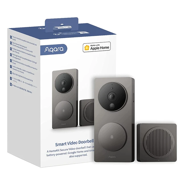 Aqara Smart Video Doorbell G4 - 1080p FHD HomeKit Secure Local Face Detection