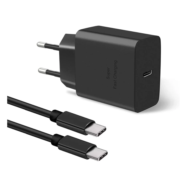 45W Fast Charger für Samsung Galaxy S23 S23 Ultra S23 Plus S22 S22 Ultra S21 Note20 Ultra A53 5G Tab S8 S8 - GCSTNN PPS PD30 USB-C Netzteil mit 3A Type-C Ladekabel 2m