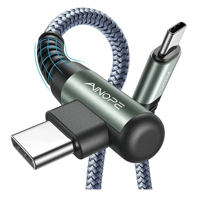 Ainope USB-C Kabel 60W/31A PD QC - Nylon Ladekabel für Galaxy S22, Huawei, MacBook - 3m